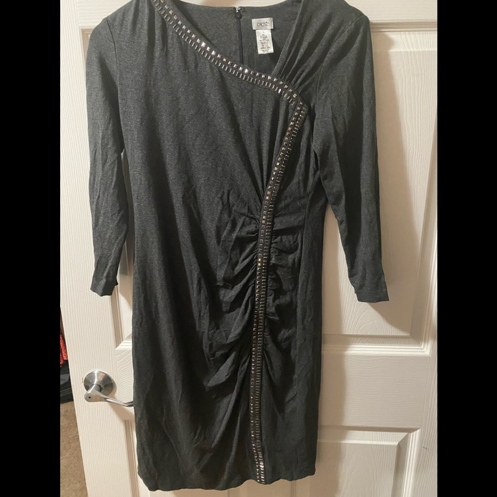 Cache medium grey dress with rhinestones
